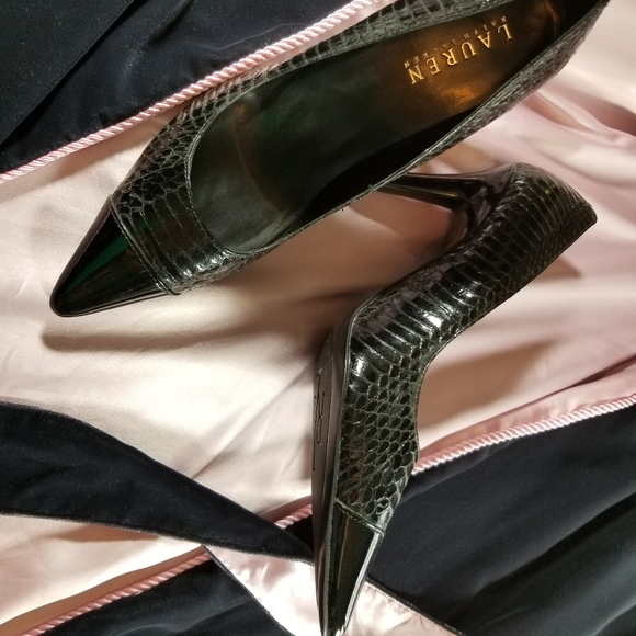 Lauren Ralph Lauren 4" Snake-Embossed Stilettos - Picture 2 of 2